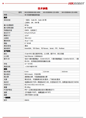 海康威视 MV-ID3004M-15S-WBN 高精度智能读码器赋能现代工控自动化